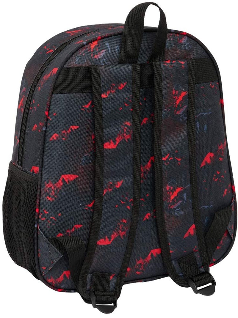 Sac à dos 3D maternelle Batman 33 cm avec bretelles réglables Noir Rouge - Kiabi