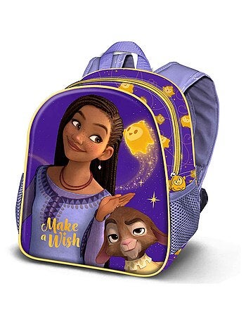 Sac à dos 3D Petit - Disney Wish, Asha et la Bonne Étoile Star - Lilas - Taille Unique