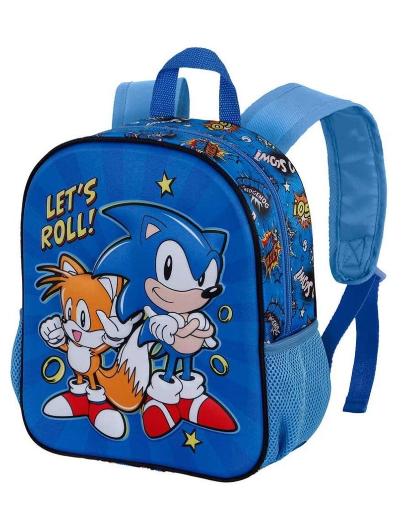 Sac à dos 3D Petit - Sonic Lets roll Bleu - Kiabi