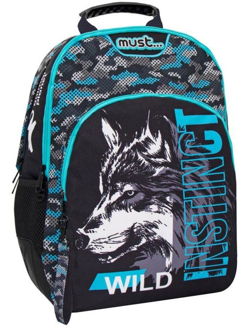 Sac à dos 45 cm 'Animal Planet' à motif loup 3 compartiments CMP - Kiabi Sac à dos 45 cm 'Animal Planet' à motif loup 3 compartiments CMP - Kiabi