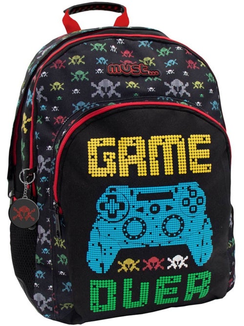 Sac à dos 45 cm Game Over avec porte-clés rond CMP 2 compartiments - Kiabi Sac à dos 45 cm Game Over avec porte-clés rond CMP 2 compartiments - Kiabi