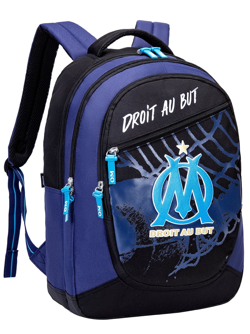 Sac À Dos 45cm 3 Compartiments Olympique De Marseille Noir - Kiabi
