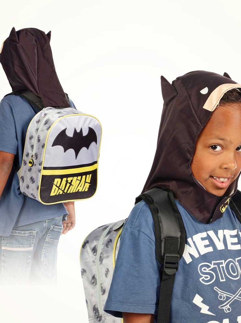 Sac à dos à Capuche Hood - DC Comics Batman Chibi - Gris - Taille Unique Gris - Kiabi
