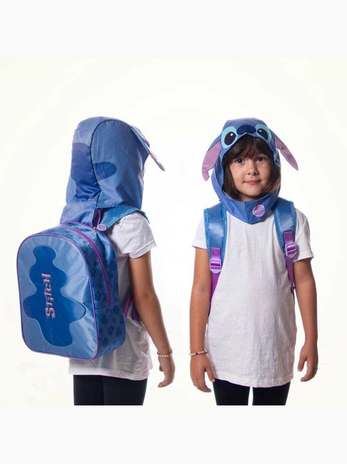 Sac à dos à Capuche Hood - Disney Lilo et Stitch Lemur - Bleu - Taille Unique - Kiabi