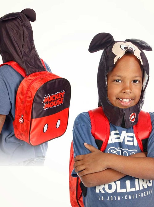 Sac à dos à Capuche Hood - Disney Mickey Mouse Clever - Noir - Taille Unique - Kiabi