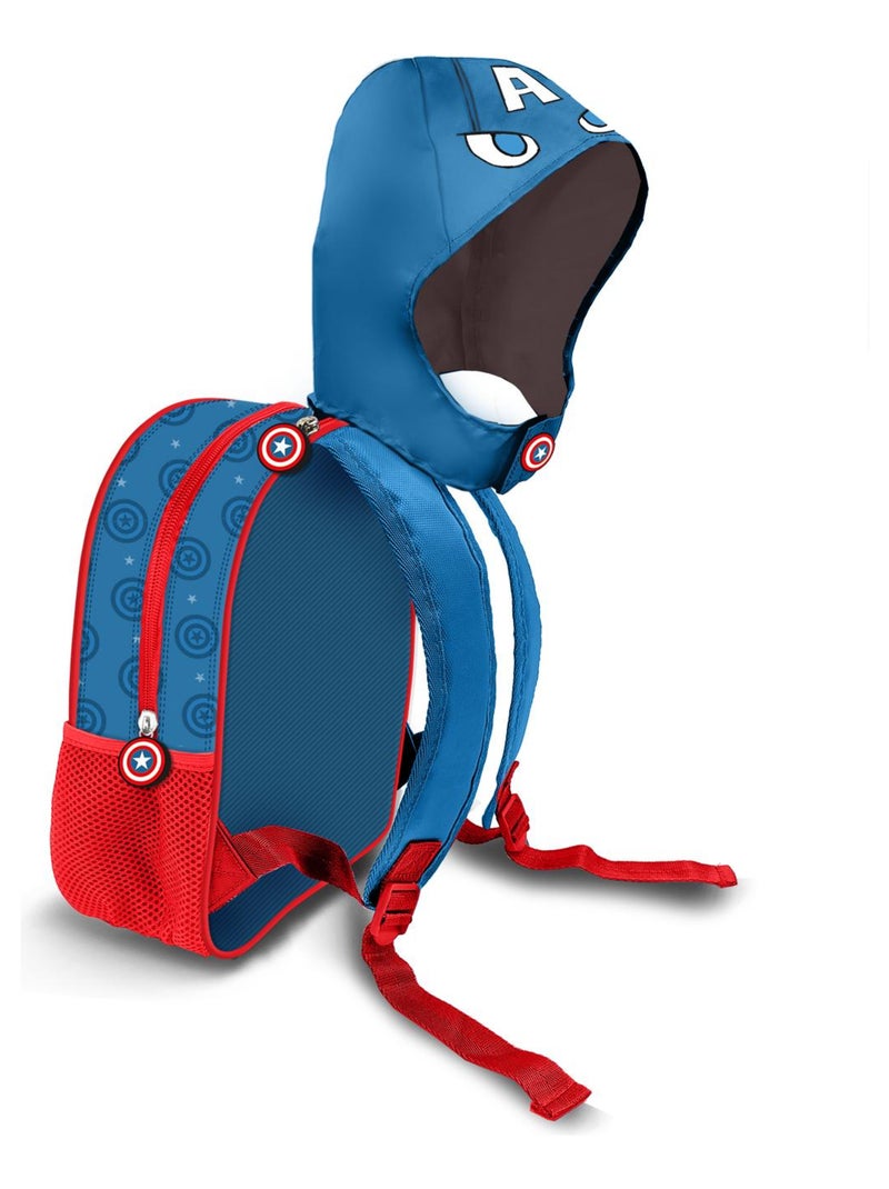 Sac à dos à Capuche Hood - Marvel Captain America GuriHiru - Bleu - Taille Unique Bleu - Kiabi