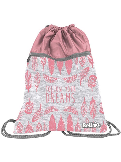 Sac à dos à cordon de sport 45 cm BeUniq – FOLLOW YOUR DREAMS - Kiabi Sac à dos à cordon de sport 45 cm BeUniq – FOLLOW YOUR DREAMS - Kiabi