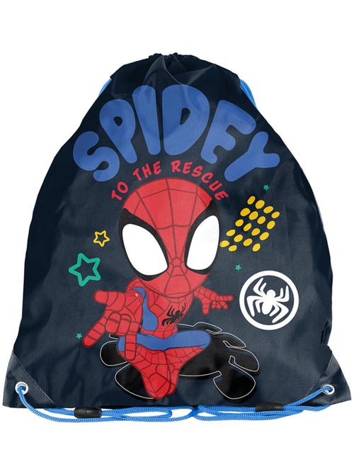 Sac à dos à cordon 'Spider-Man' motifs étoiles et pois – 38 x 34 cm – PASO - Kiabi