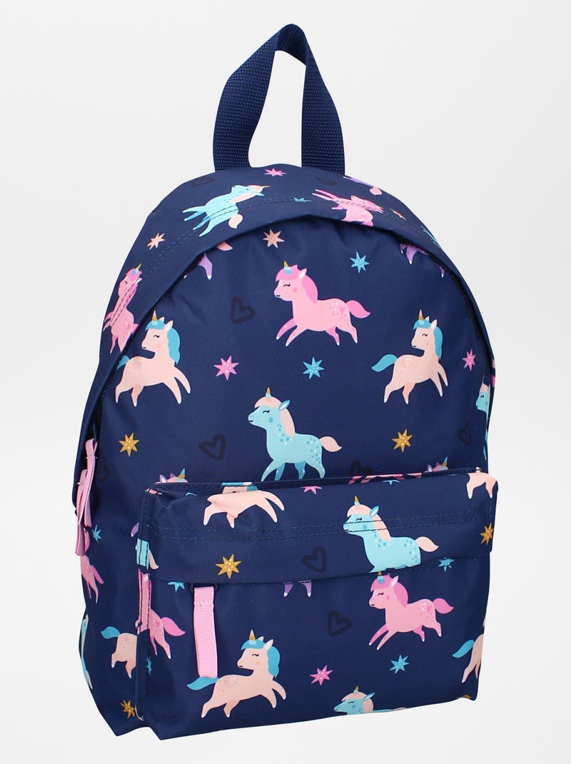 Sac à dos à imprimé Licorne bleu - Kiabi