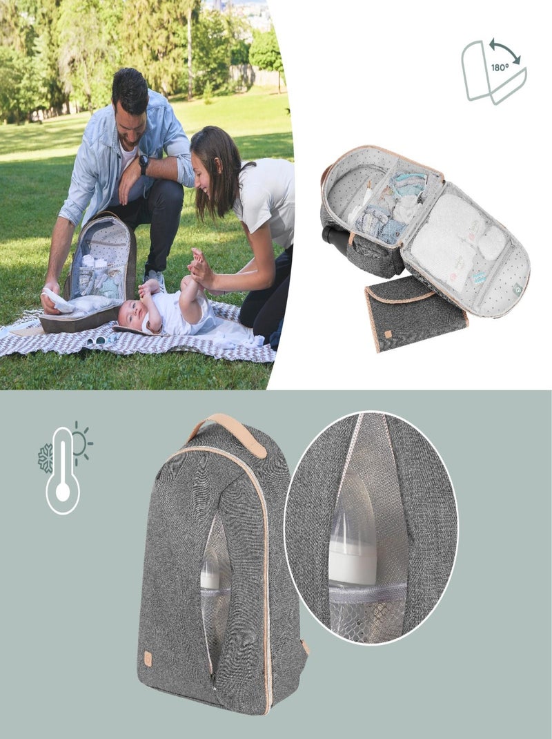 Sac à dos à langer avec matelas inclus 'babymoov' Gris - Kiabi