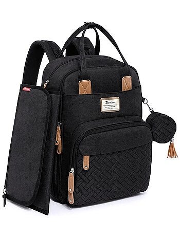 Sac à dos à langer bébé multifonctions avec pochette de change