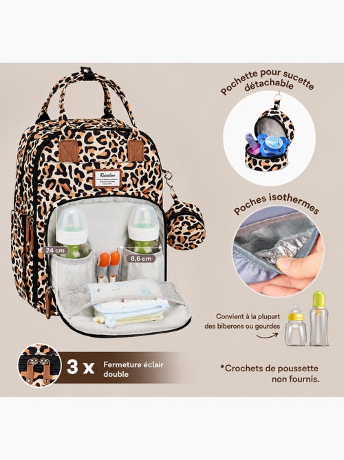 Sac à dos à langer bébé multifonctions avec tapis de change - Kiabi Sac à dos à langer bébé multifonctions avec tapis de change - Kiabi