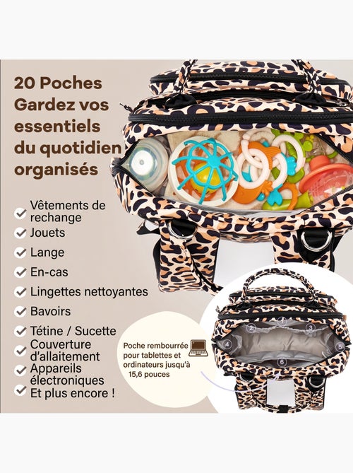 Sac à dos à langer bébé multifonctions avec tapis de change - Kiabi Sac à dos à langer bébé multifonctions avec tapis de change - Kiabi