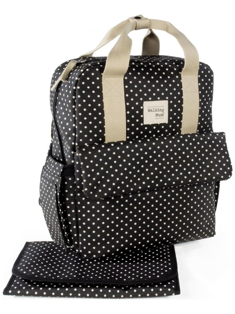 Sac à dos à langer Emily Noir - Kiabi