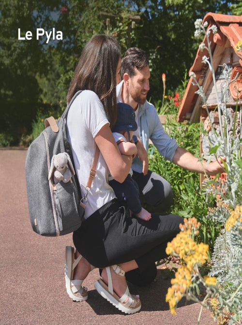 Sac à dos à langer Le Pyla Smokey - Matelas à langer inclus - isotherme 'Babymoov' - Kiabi