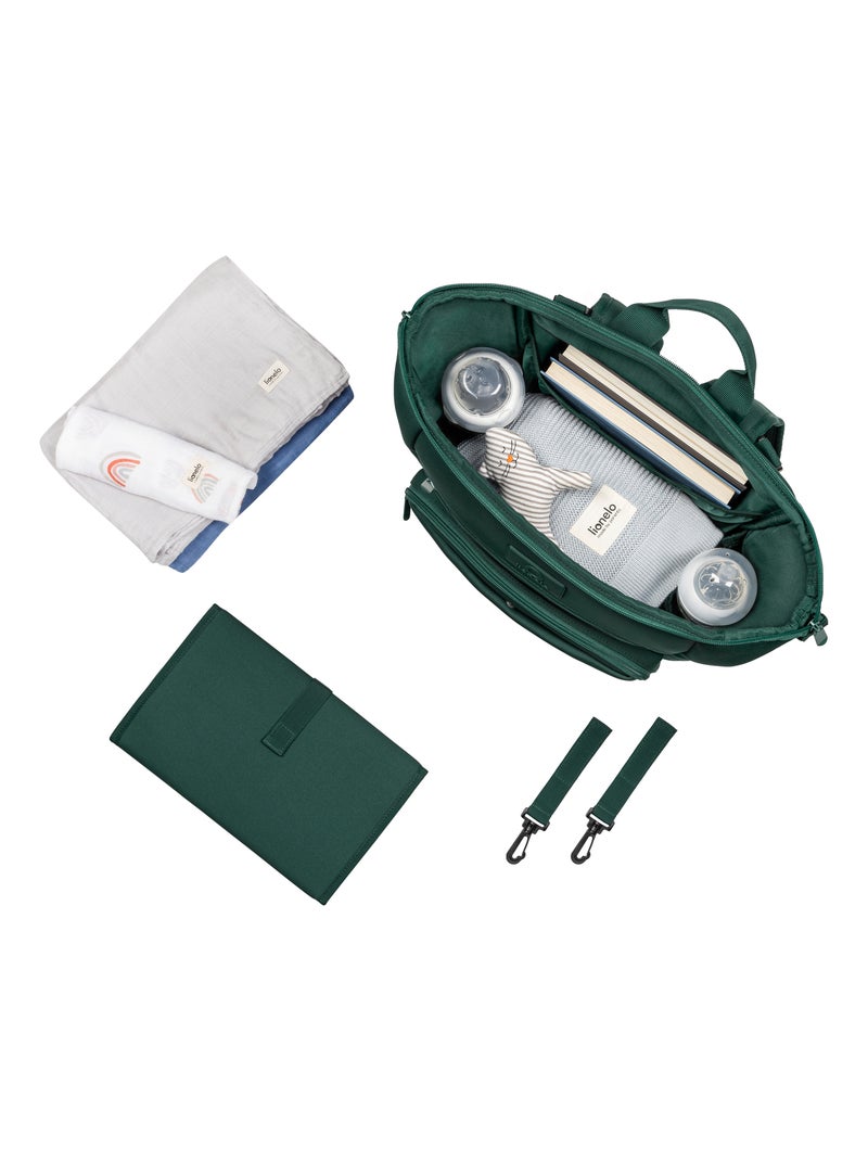 Sac à dos à langer Lionelo Cube - 12 poches - Léger - Pour se promener et voyager avec un enfant Vert - Kiabi