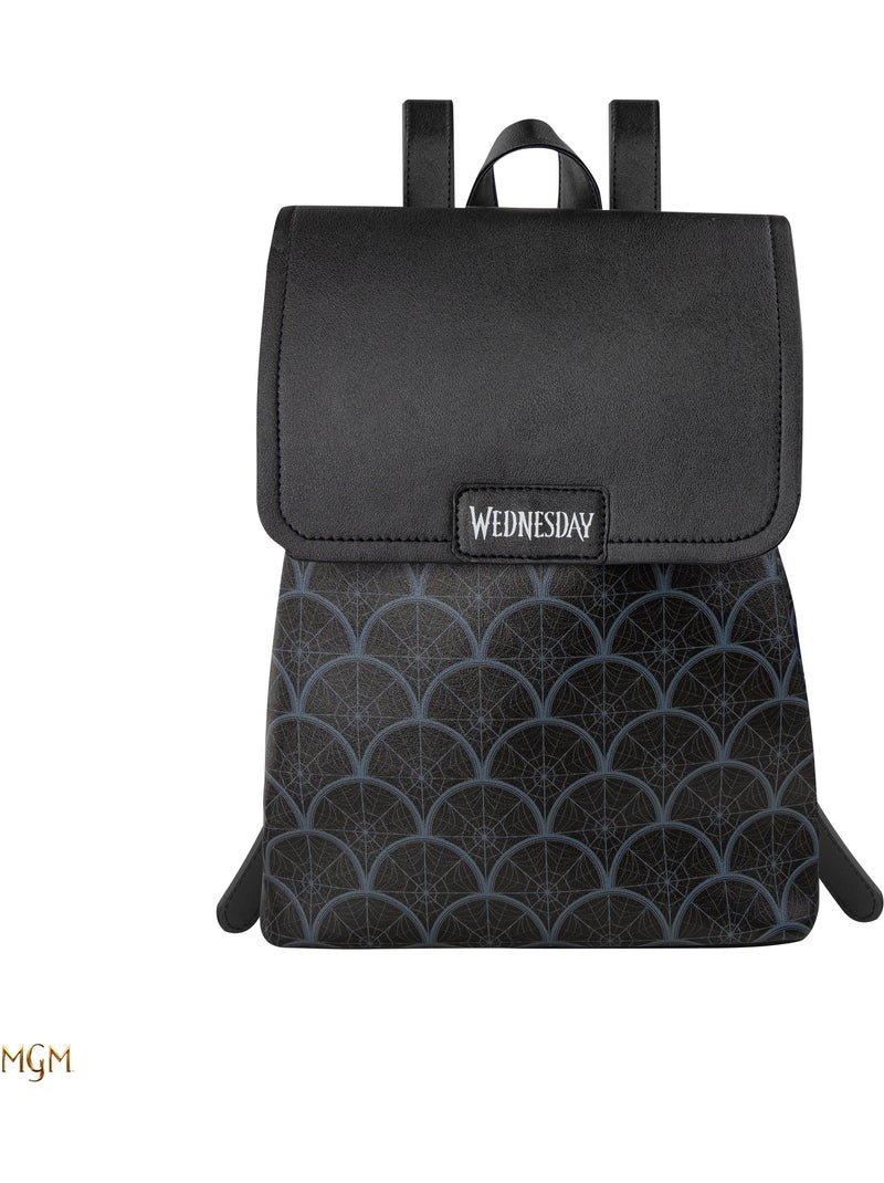 Sac à dos à rabat Mercredi - Mercredi Noir - Kiabi