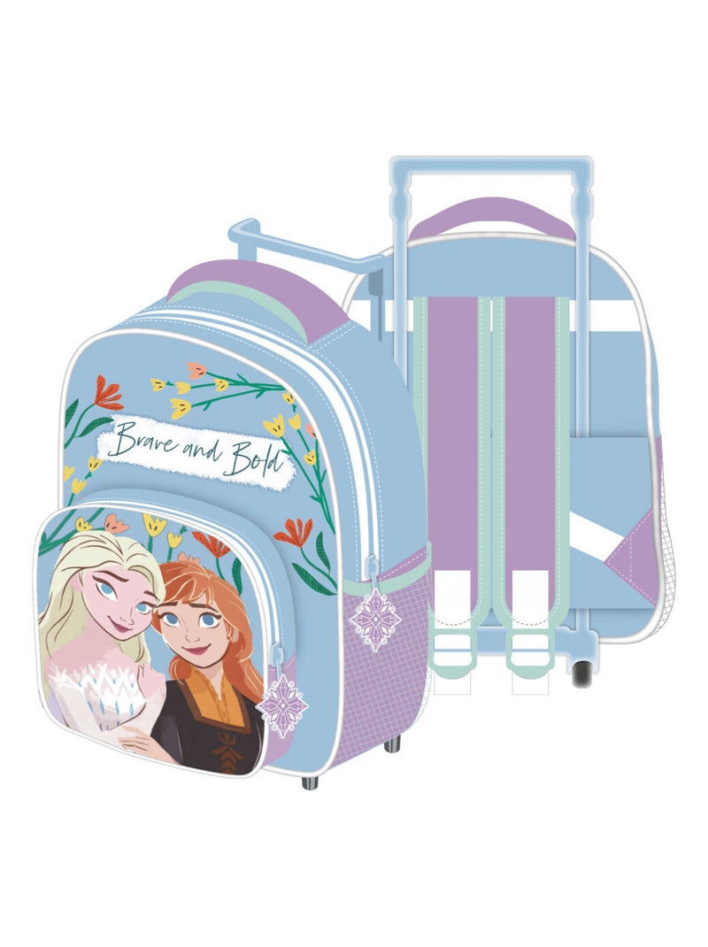 Sac à dos à roulettes - Disney La Reine des Neiges - 24x36x12 cm Bleu - Kiabi