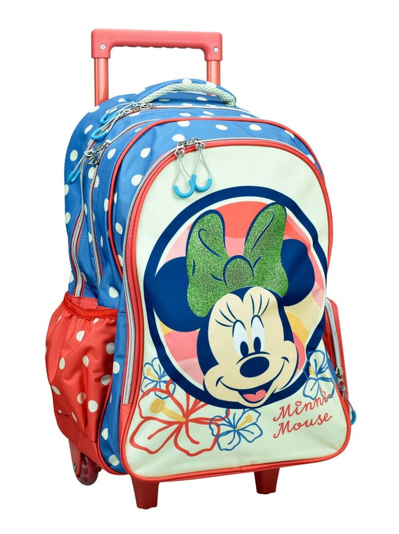 Sac à dos à roulettes - Imprimé Minnie Flowers - Licence Disney Rose/Multicolore - Kiabi
