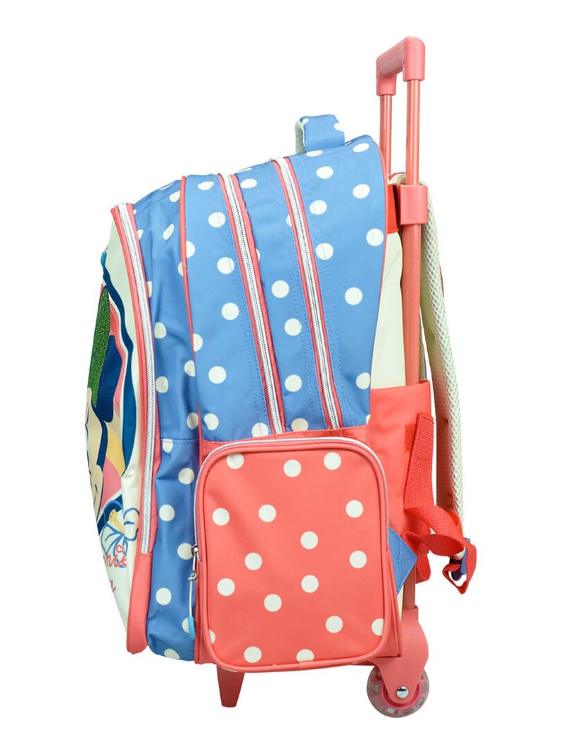 Sac à dos à roulettes - Imprimé Minnie Flowers - Licence Disney Rose/Multicolore - Kiabi