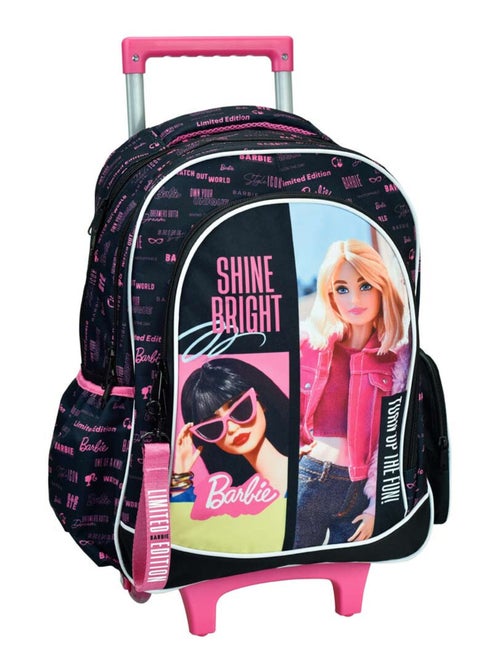 Sac à dos à roulettes - Motif Barbie Shine Bright - Haut de gamme - Kiabi