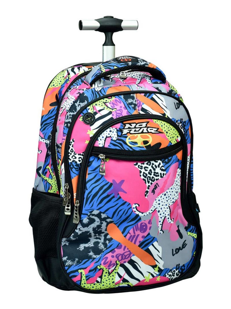 Sac à dos à roulettes - Motif savane - No Fear Multicolore - Kiabi