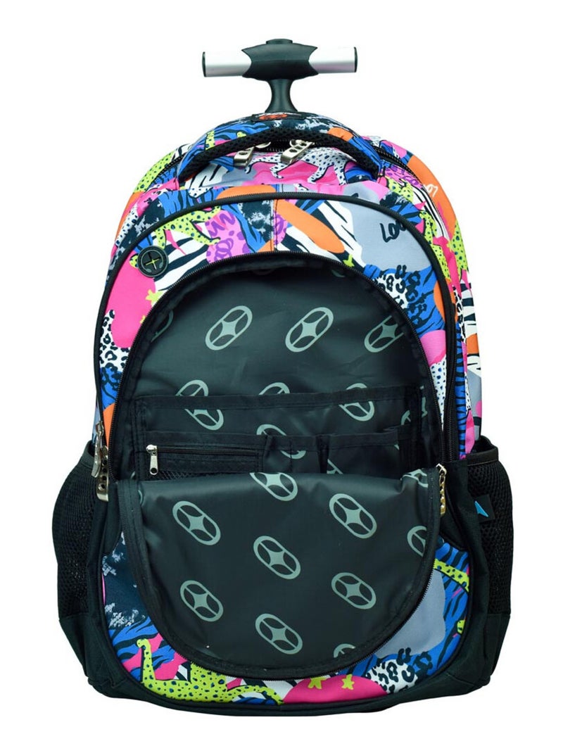 Sac à dos à roulettes - Motif savane - No Fear Multicolore - Kiabi