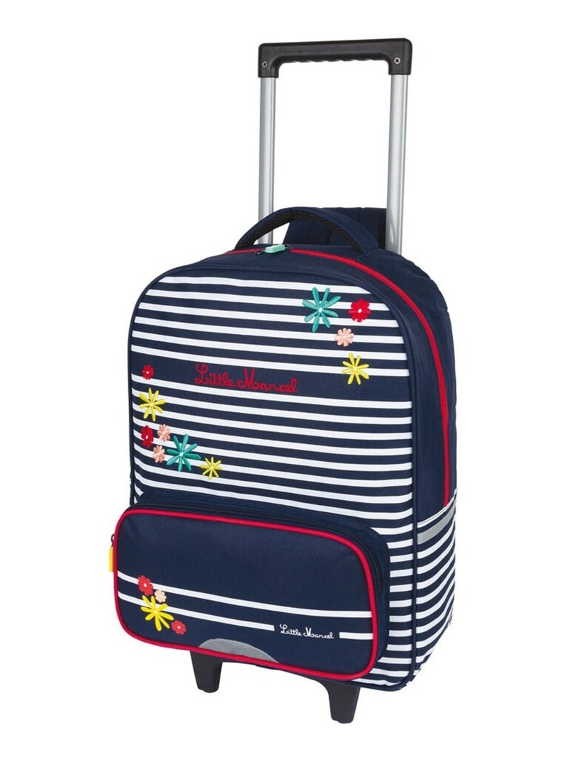 Sac à dos à roulettes - Rayé marine - LITTLE MARCEL Bleu marine - Kiabi