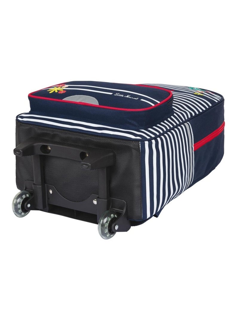 Sac à dos à roulettes - Rayé marine - LITTLE MARCEL Bleu marine - Kiabi
