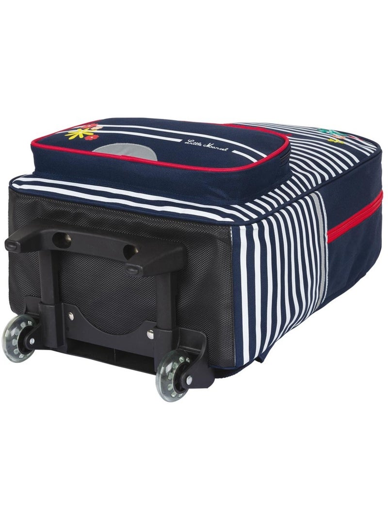 Sac à dos à roulettes - Rayé marine - LITTLE MARCEL Bleu marine - Kiabi