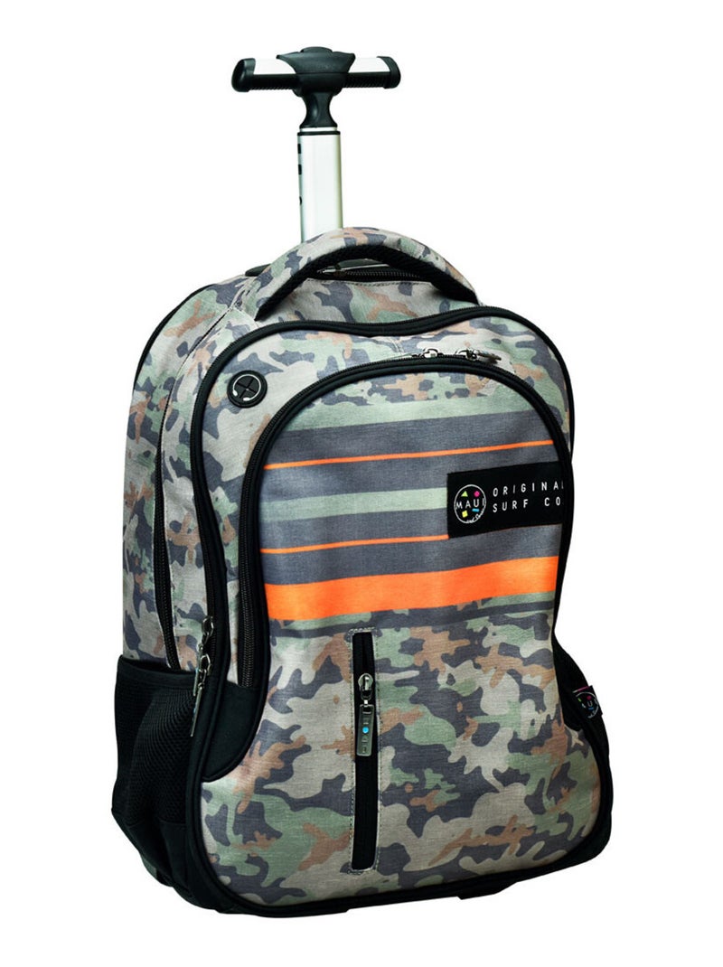 Sac à dos à roulettes - Résistant - MAUI Military Multicolore - Kiabi