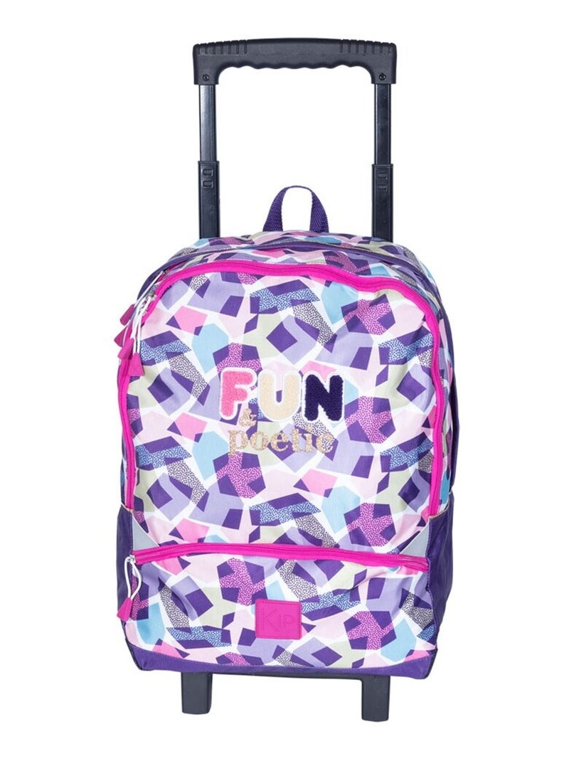 Sac à dos à roulettes - Système trolley résistant - KIP GIRL Multicolore - Kiabi