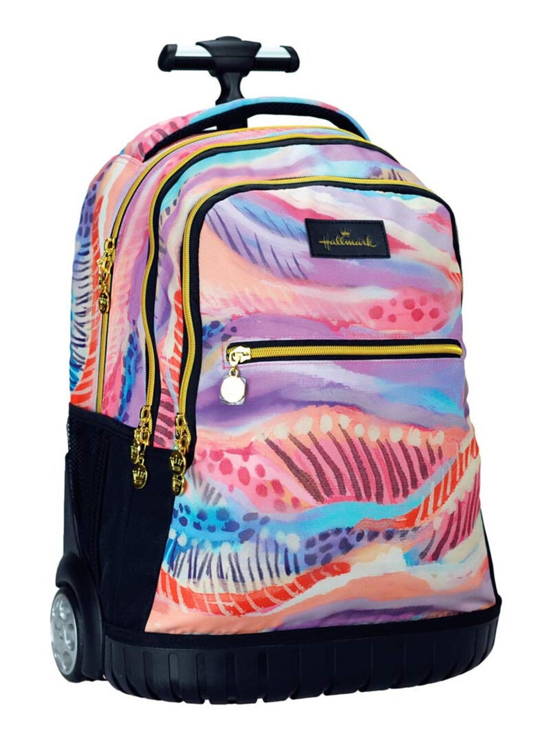 Sac à dos à roulettes - Trolley haut de gamme - Hallmark Multicolore - Kiabi
