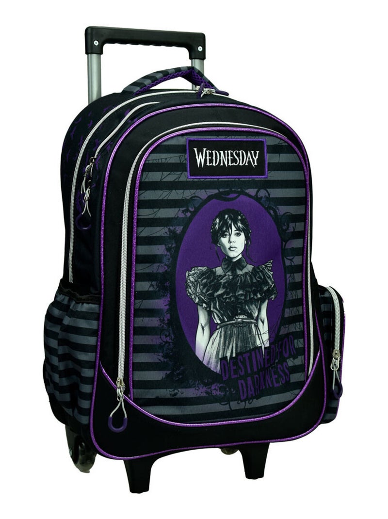 Sac à dos à roulettes - Wednesday - Enfant Violet - Kiabi