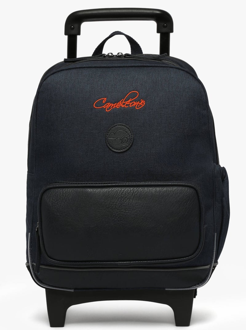 Sac A Dos À Roulettes 2 Compartiments Cameleon Blanc Orange clair - Kiabi