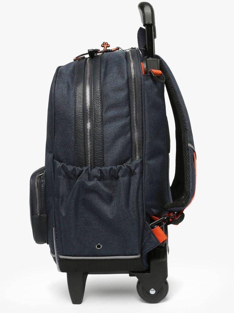 Sac A Dos À Roulettes 2 Compartiments Cameleon Blanc Orange clair - Kiabi