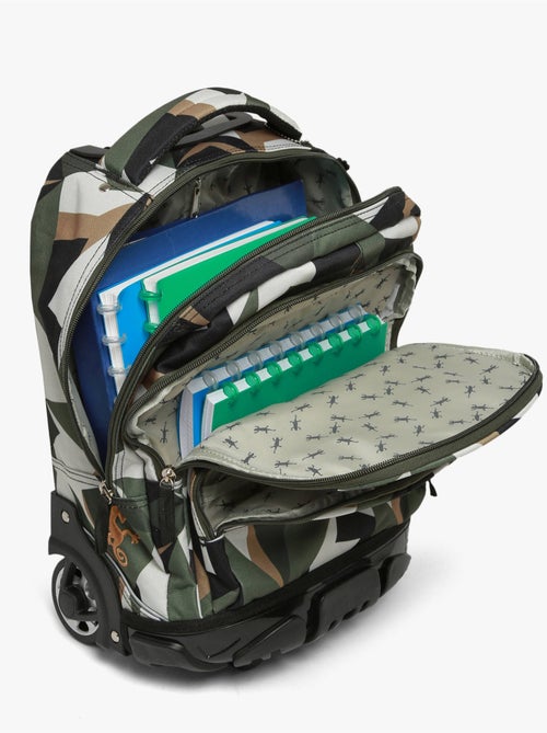 Sac A Dos À Roulettes 2 Compartiments Cameleon Polyester Recycle - Kiabi