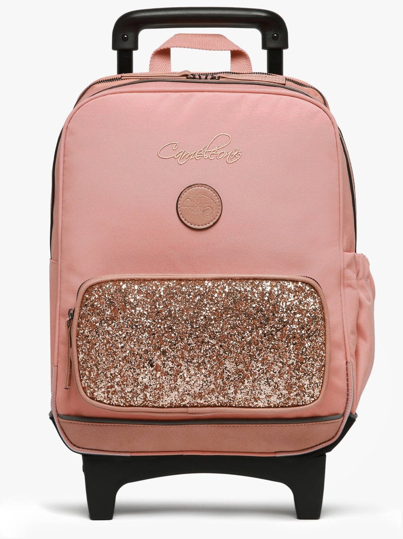 Sac A Dos À Roulettes 2 Compartiments Cameleon Rose bonbon - Kiabi