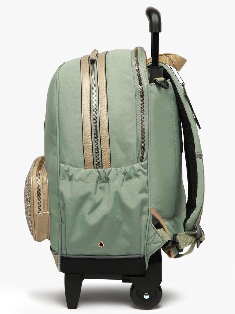 Sac A Dos À Roulettes 2 Compartiments Cameleon Vert pistache - Kiabi