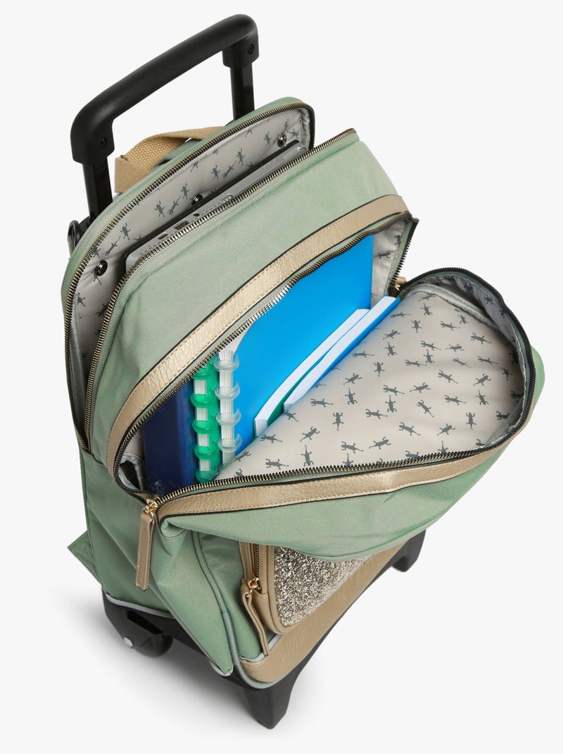 Sac A Dos À Roulettes 2 Compartiments Cameleon Vert pistache - Kiabi