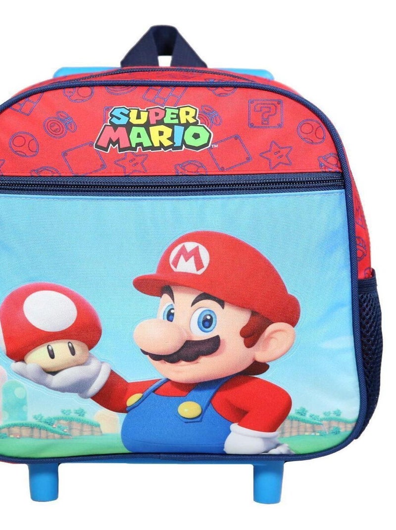 Sac à dos à roulettes 28 cm Super Mario Jeu Vidéo Rouge et Bleu Bagtrotter Multicolore - Kiabi
