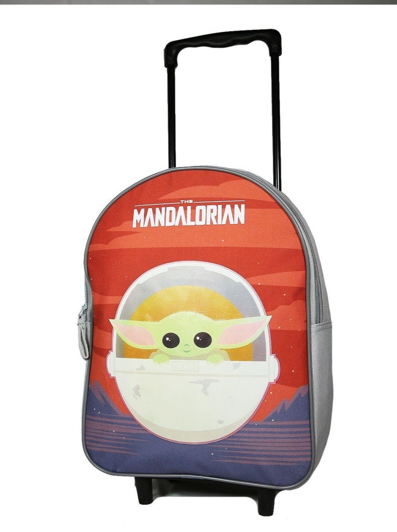 Sac à dos à roulettes 31 cm Star Wars / The Mandalorian Baby Yoda Gris Bagtrotter Gris - Kiabi
