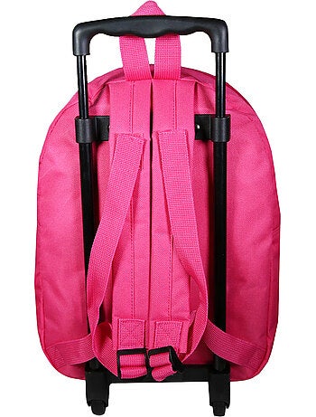 Sac à dos à roulettes 32 cm maternelle Les Trolls Rose