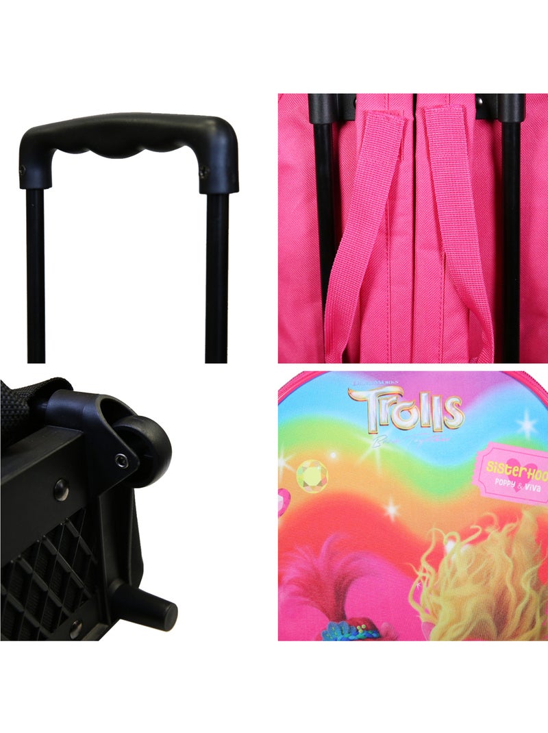 Sac à dos à roulettes 32 cm maternelle Les Trolls Rose Rose - Kiabi