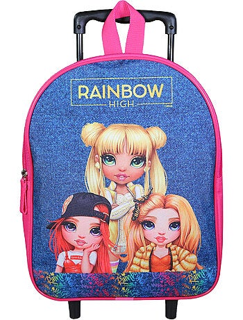 Sac à dos à roulettes 32 cm maternelle Rainbow High Multicolore