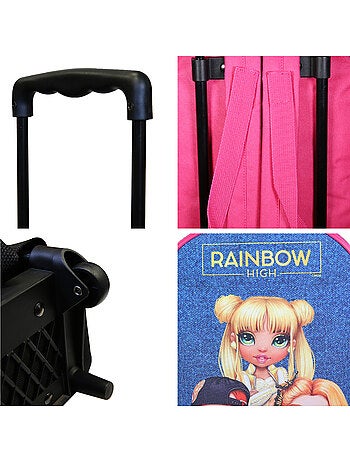 Sac à dos à roulettes 32 cm maternelle Rainbow High Multicolore