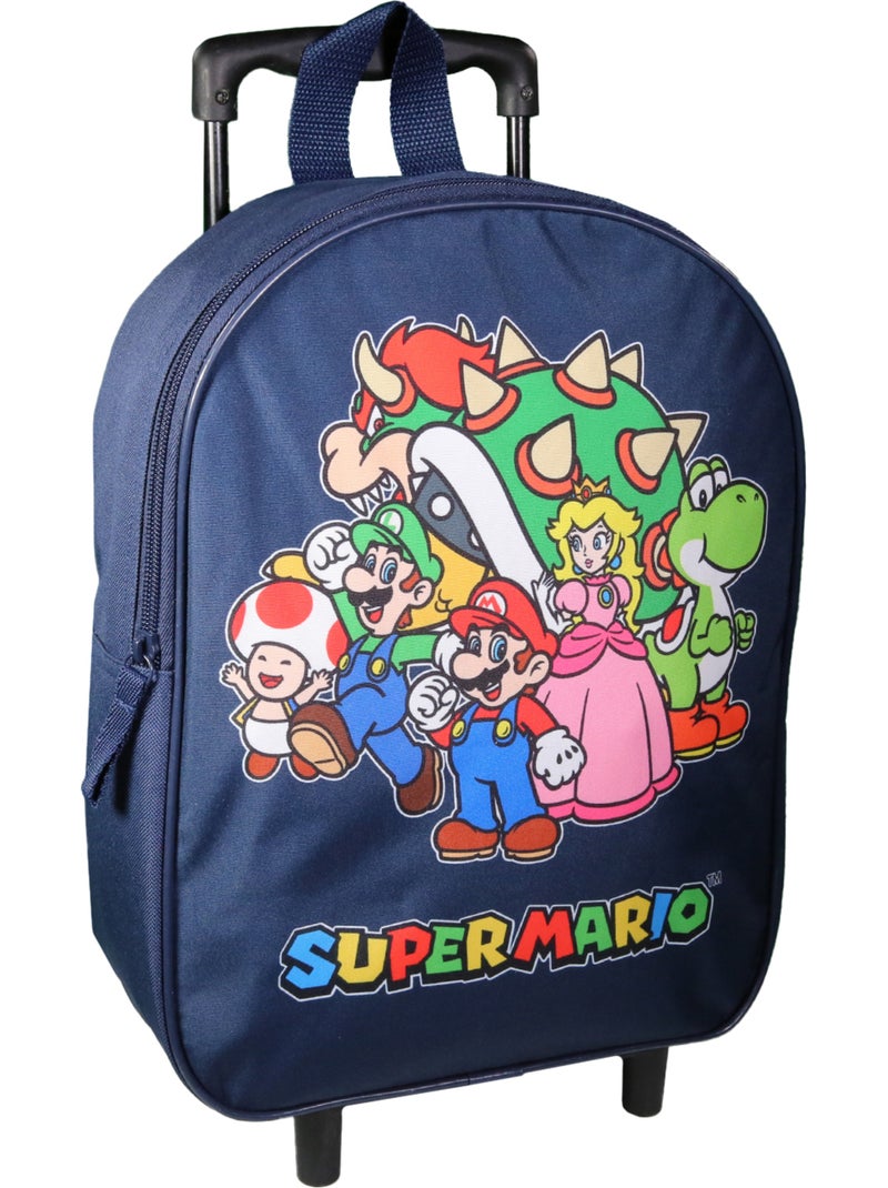 Sac à dos à roulettes 32 cm maternelle Super Mario Bleu Bleu - Kiabi
