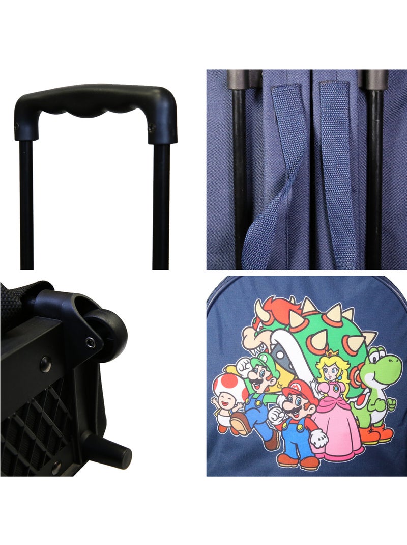 Sac à dos à roulettes 32 cm maternelle Super Mario Bleu Bleu - Kiabi