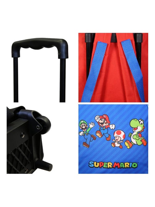 Sac à dos à roulettes 32 cm maternelle Super Mario Multicolore - Kiabi