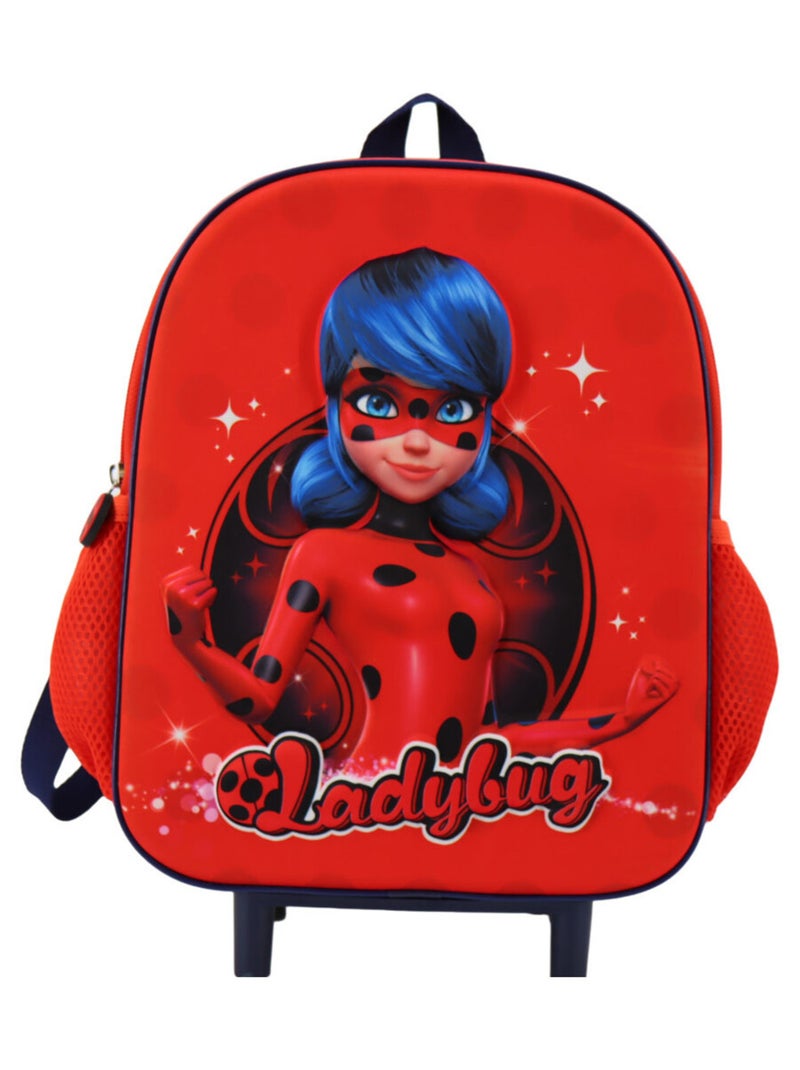 Sac à dos à roulettes 3D Miraculous Ladybug - Trolley pratique Rouge - Kiabi
